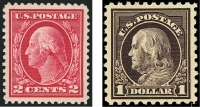 ETATS-UNIS : La série "WASHINGTON-FRANKLIN" (1908-1920)